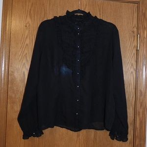 Sheer Black Blouse
